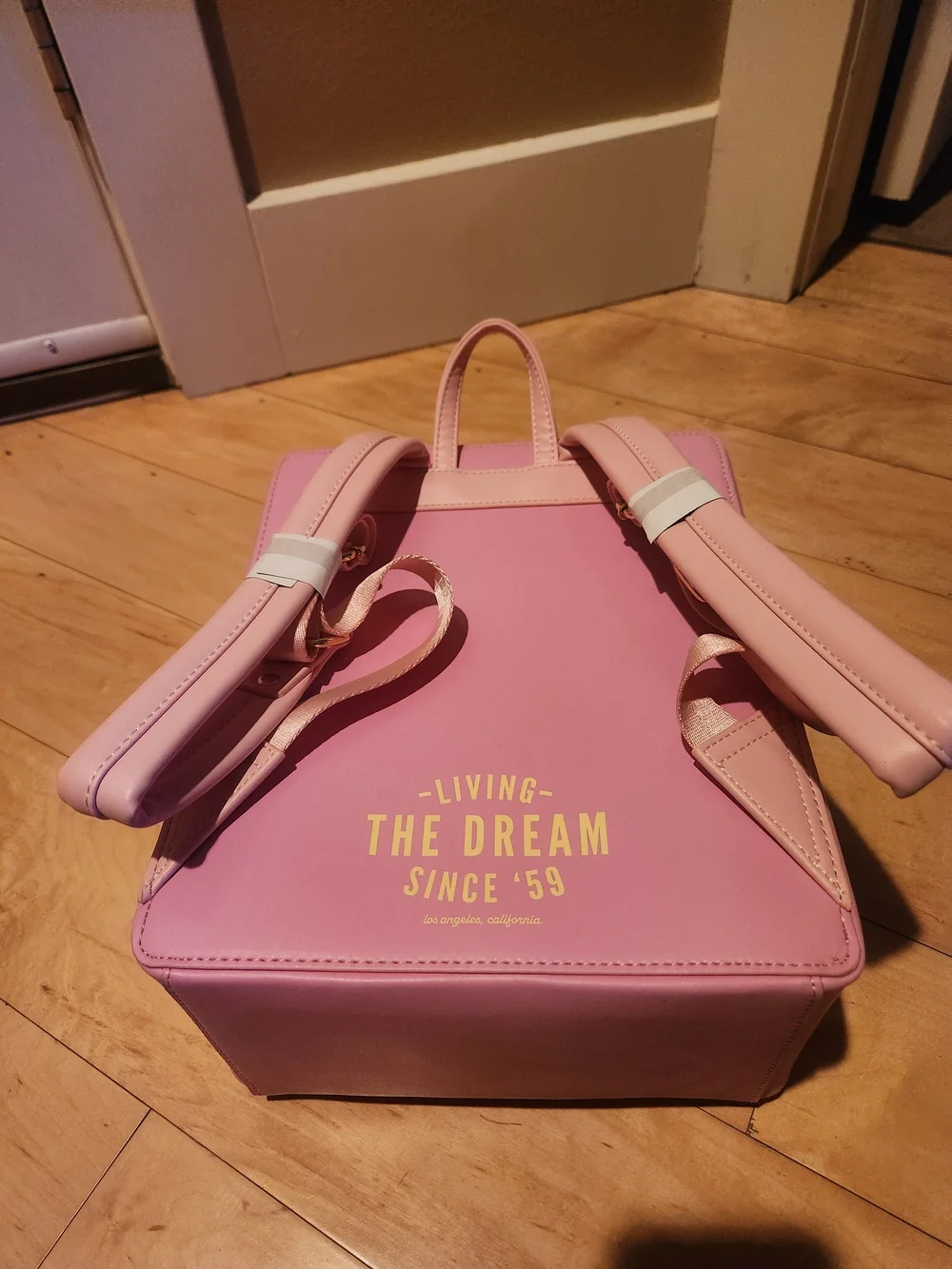 Loungefly Pink Barbie Display-Style Backpack with Rainbow Trim